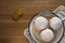 Flat Lay Hanukkah celebration concept image-closeup of donuts a