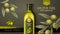 Flat lay olive oil ads