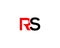 Flat Letter Design RS Logo