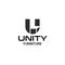 Flat letter initial U UNITY FURNITURE logo design