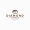 Flat letter mark DIAMOND CAFFEE logo design