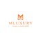 Flat letter mark initial M MLUXURY logo design