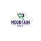 Flat letter mark MOUNTAIN RISE trip logo design