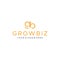 flat lettermark initial gb GROWBIZ logo design