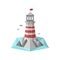 Flat lighthouse vector lllustration low poly flat