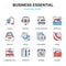 Flat line business essential icons concepts set for website and mobile site and apps.