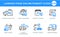 Flat line design concept icons for online shopping, website banner and landing page