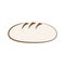 Flat linear bread icon