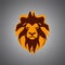 Flat Lion Fire Logo Art Design