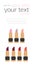 Flat Lipstick Swatches fashion templates vector