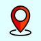 Flat location icon