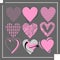 Flat love icon set, with a variety of designs