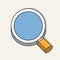 Flat magnifying glass icon. Modern design.