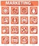 Flat Marketing Icons,orange version