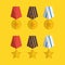 Flat medals icons