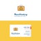 Flat Message briefcase Logo and Visiting Card Template. Busienss Concept Logo Design