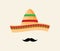 Flat mexican hat vector icon