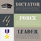 Flat military dictator set design concept. Vector illustration infographic