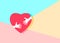 Flat minimalism art design graphic image of Embrace Heart Shape