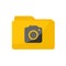 Flat minimalist Camera Folder icon in rounded square style