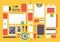 Flat mockup design vector illustration concept icons set of business working elements.