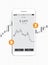 Flat modern design concept of cryptocurrency technology, bitcoin exchange, mobile banking. Smartphone with bitcoin and dollars