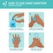 Flat Modern design Illustration of Coronavirus - How to use hand sanitizer 3