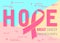 Flat modern minimal pink hope breast cancer awareness tape icon