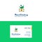 Flat Money plant Logo and Visiting Card Template. Busienss Concept Logo Design