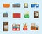 Flat money wallet icon check list making purchase cash business currency finance payment and purse savings bank commerce