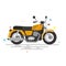 Flat motorcycle design illustration.