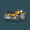 Flat motorcycle design illustration.