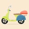 Flat motorcycle icon isolated