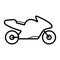 Flat motorcycle icon vector illustration