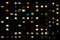 Flat night panorama of multicolor light in windows of multistory buildings. life in big city