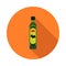 Flat olive oil bottle icon