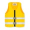 Flat Orange Reflective Safety Vest Vector Illustration