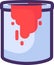 Flat Outline Hazardous Waste Paint Can Icon