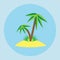 Flat palm icon