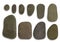 Flat pebbles arrangement