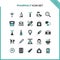 Flat pharmacy and healthcare icon set. First group. Isolated  illustration