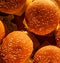 Flat photo burgers on a wooden tray. Stock photo