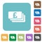 Flat Pound banknotes icons