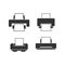 Flat Printer icon set vector design template