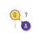 Flat question and answer icon