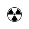 Flat radiation icon. vector