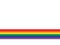 Flat rainbow on white background, vector illustration.Lgbtq color of gay,lesbian,bisexual,homosexual,transsexual concept.Rainbow