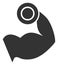 Flat Raster Bodybuilding Muscle Icon