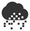 Flat Raster Cloud Dissipation Icon