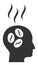 Flat Raster Coffee Dream Head Icon